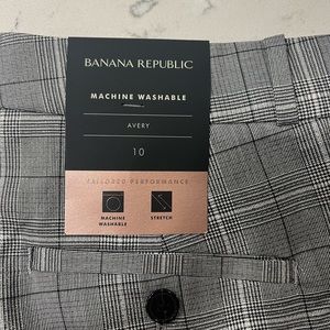 Banana Republic Avery Plaid Slacks NWT